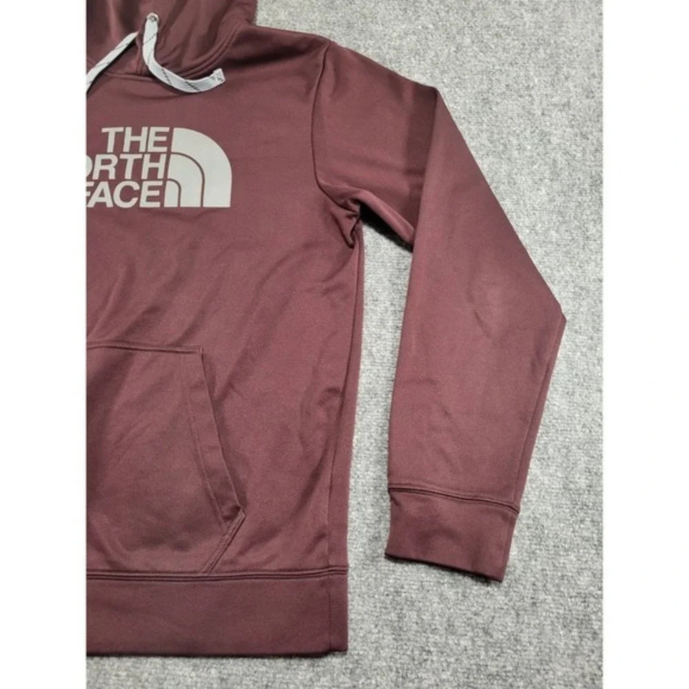 The North Face Drew Peak Hoodie Sweatshirt Men's Medium Maroon Pullover Outdoors
